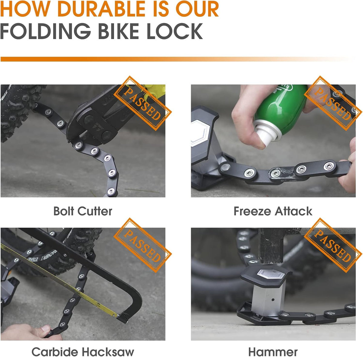 Premium Folding Bike Lock